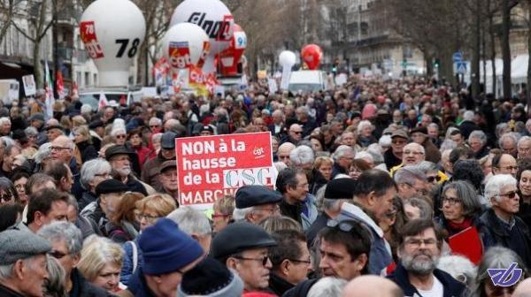 اعتراض بازنشستگان فرانسوی به قوانین مالیاتی جدید