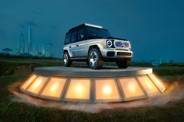 شاسی بلند تمام برقی بنز، در جاده ها می تازد